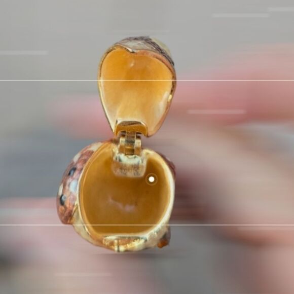 Fitz & Floyd Owl Trinket Box 34/117 VTH 2004 24K Gold Enamel Collectible Small - Picture 2 of 5